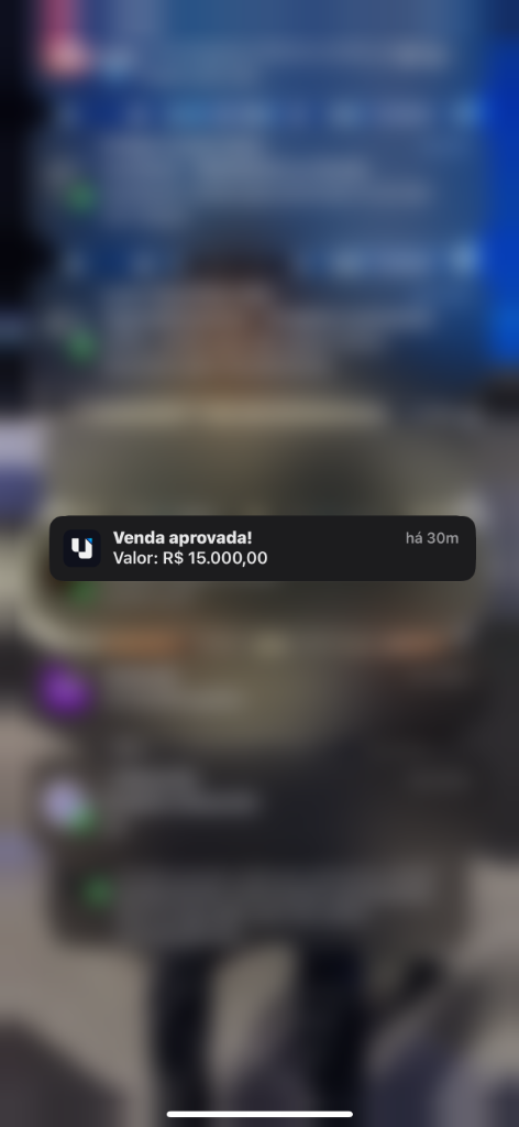 Notificações de Venda Mobile
